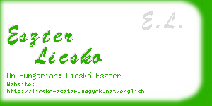 eszter licsko business card